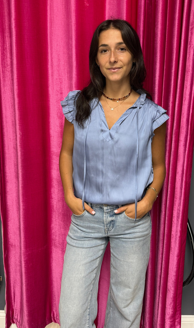Posey Flutter Sleeveless Blouse