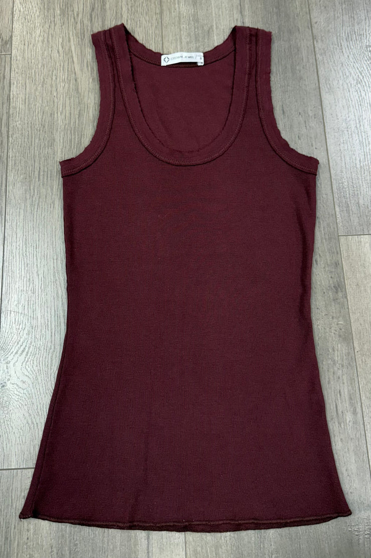 Short Scoop Neck Tank