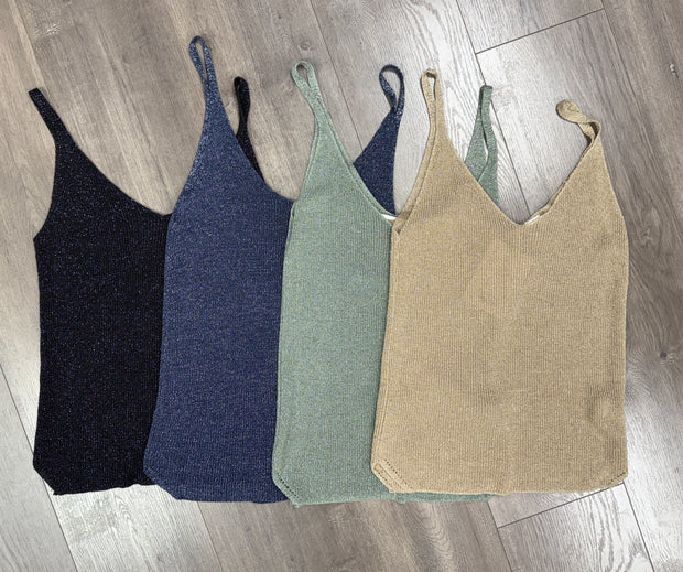 Metallic Cami Sweater