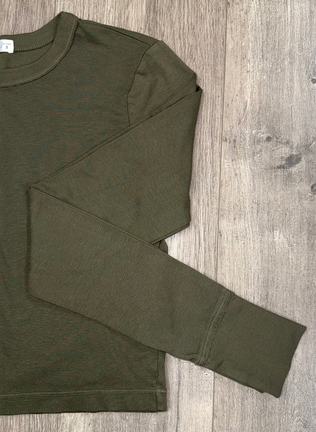 Luxx Long Sleeve Cropped Crew Neck