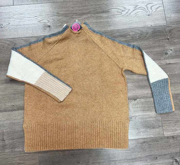 Intarsia Funnel Sweater