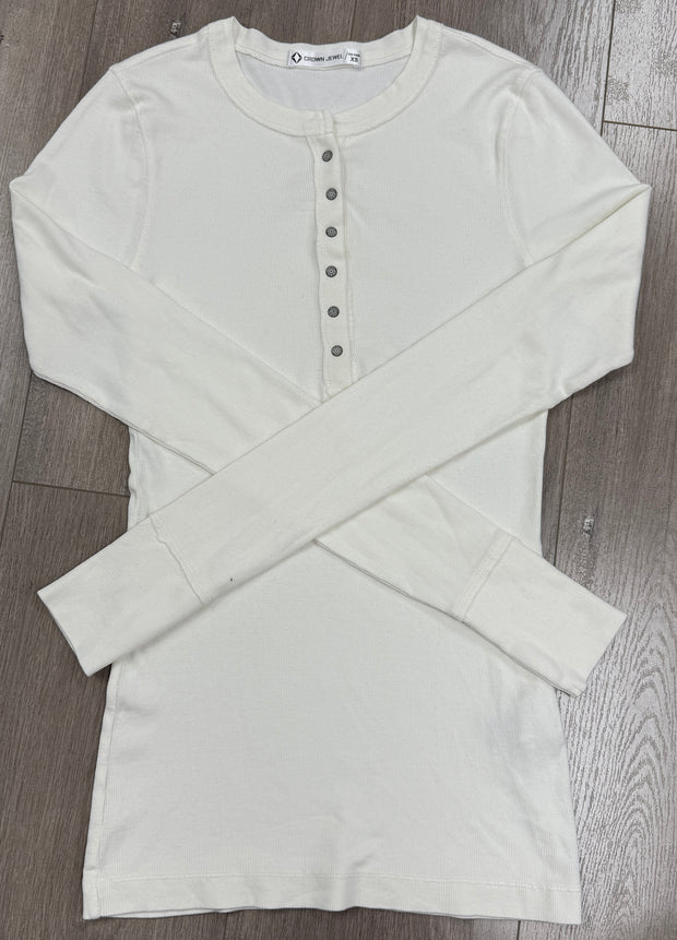 Long Sleeve Ribbed Henley