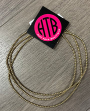 Gold Filled Ball Beaded Necklace - 3mm