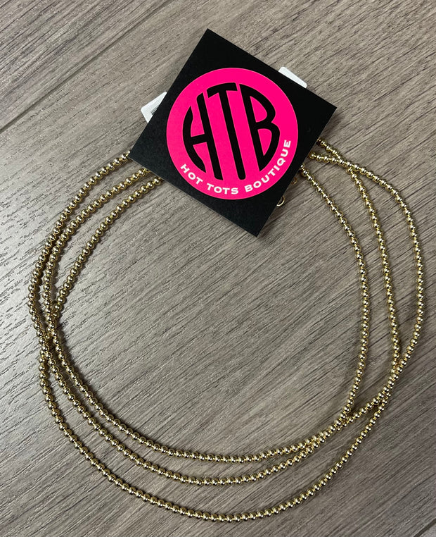 Gold Filled Ball Beaded Necklace - 3mm