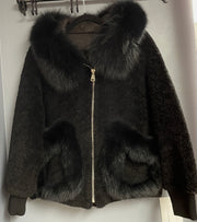 Hooded Shearling and Fox Fur Jackets