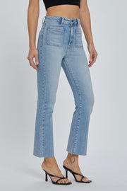 Taylor Patch Pocket High Rise Cropped Flare Jean