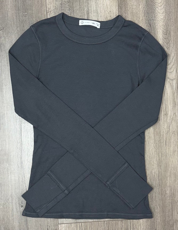 Long Sleeve Ribbed Crew