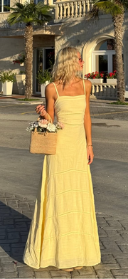 ally maxi dress Ally Maxi Dress with Crochet Detail White / M
