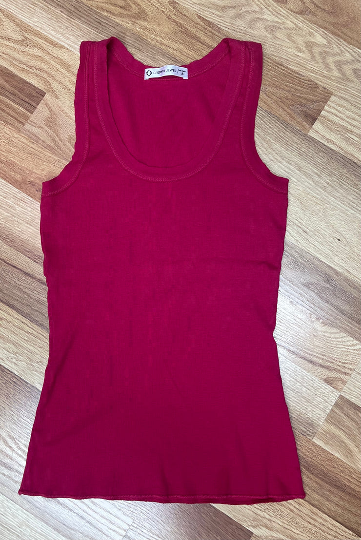 Short Scoop Neck Tank