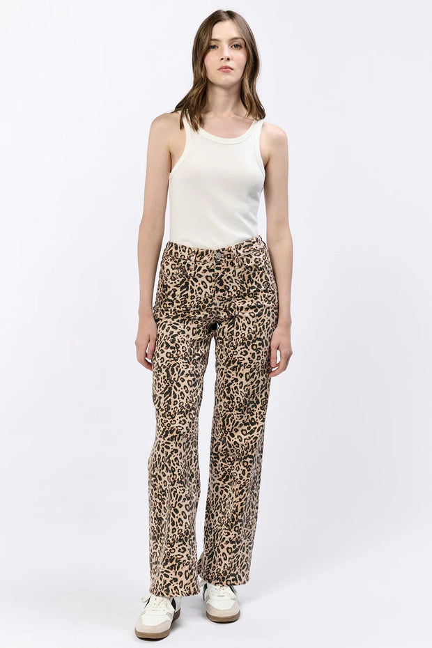 Leopard Straight Leg Jean