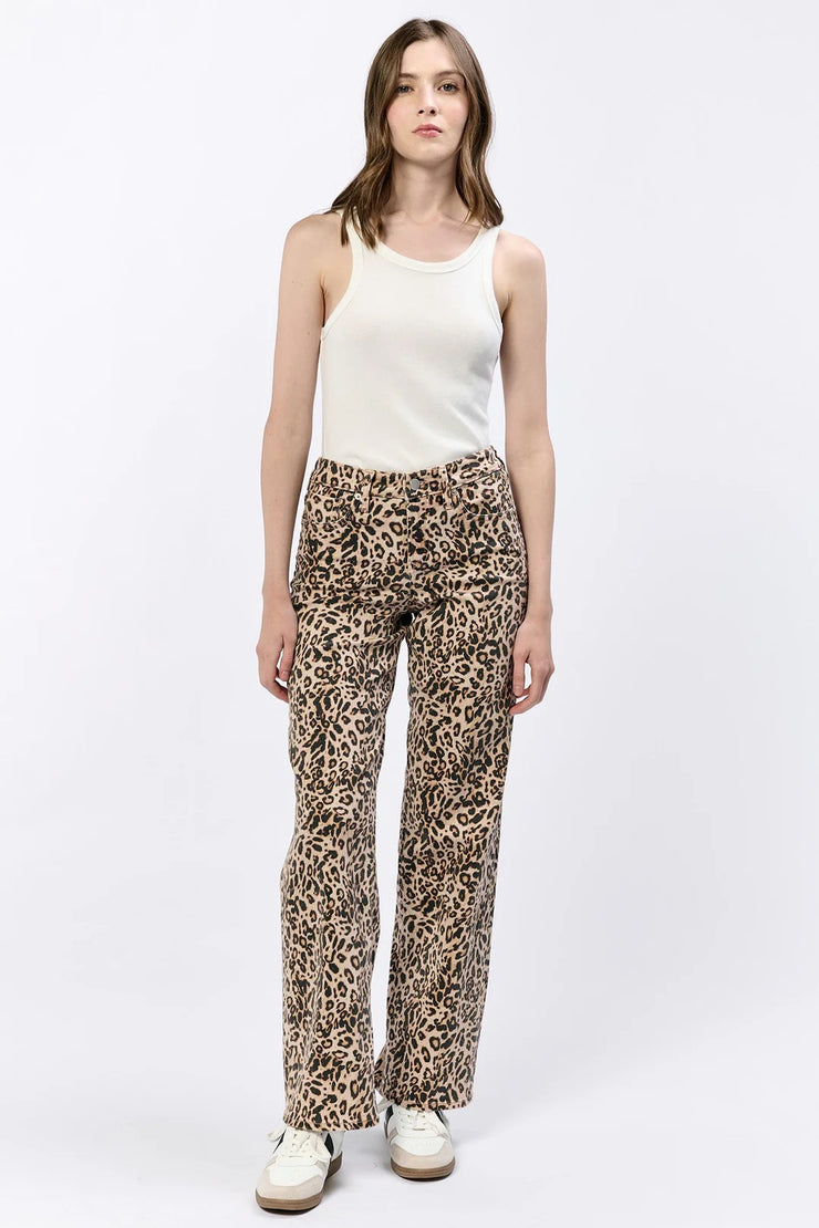 Leopard Straight Leg Jean