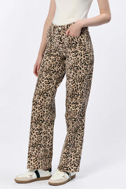Leopard Straight Leg Jean