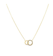 Dainty Double Circle Necklace