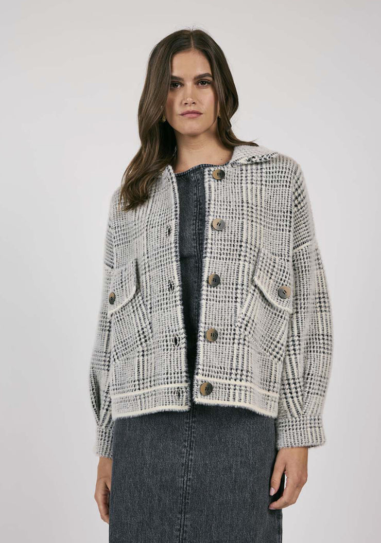 Layla Plaid Sweater Jacket