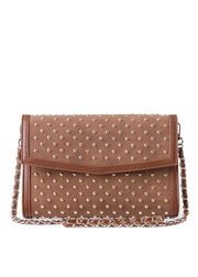 BETH Studded Suede Clutch