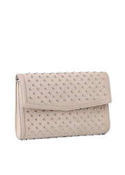 BETH Studded Suede Clutch