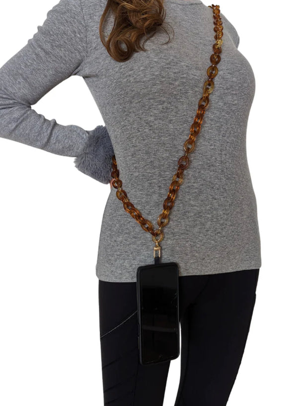 Tortoise Crossbody Phone Chain