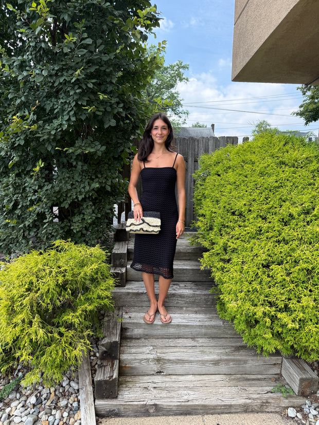 Cayman Solid Crochet Dress