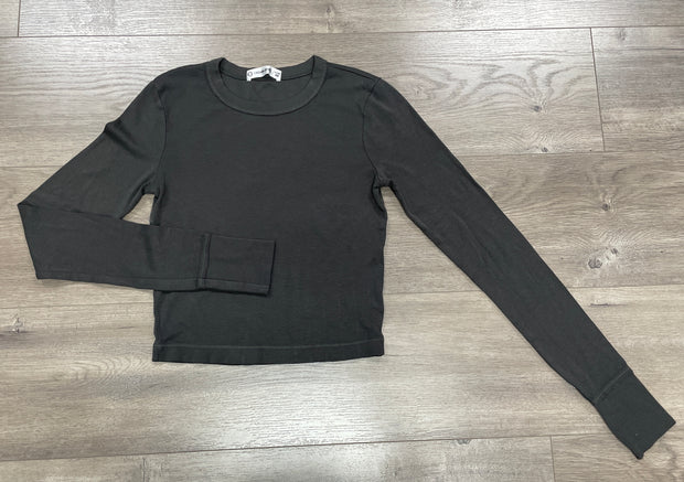 Luxx Long Sleeve Cropped Crew Neck