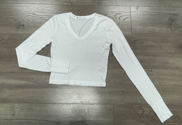 Luxx Long Sleeve Cropped V Neck