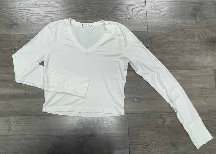 Luxx Long Sleeve Cropped V Neck