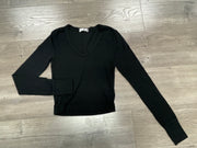 Luxx Long Sleeve Cropped V Neck