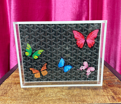 Small Patterned Tray with Butterflies