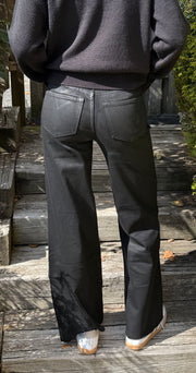 Fiona Coated Concrete High Rise Wide Leg Jean