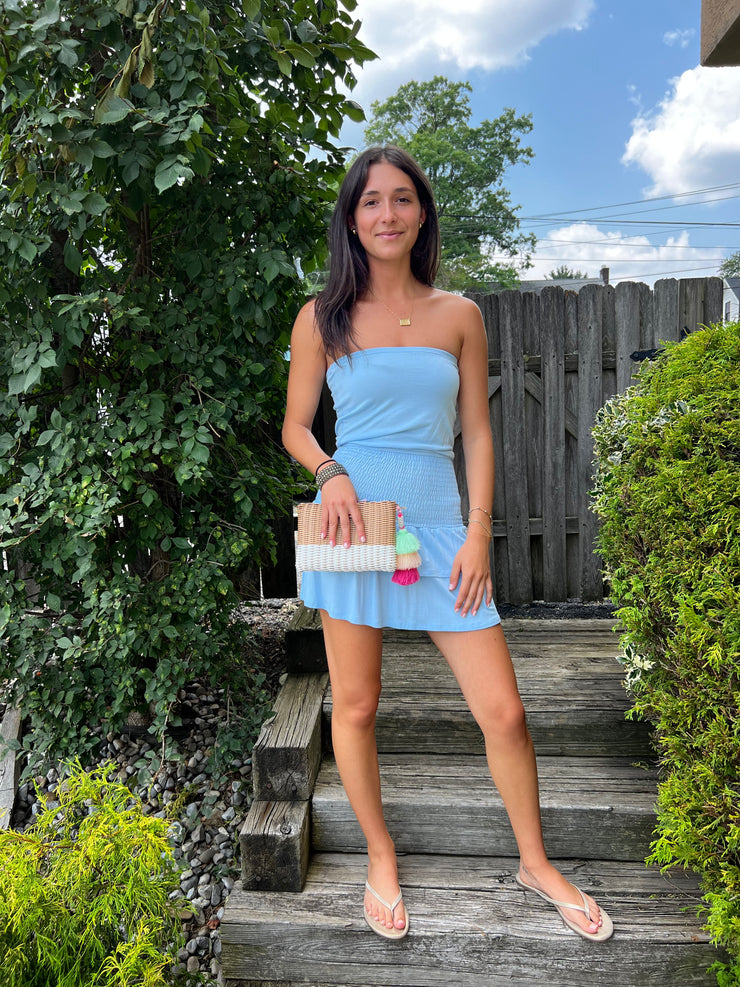 Milan Light Blue Tube Dress