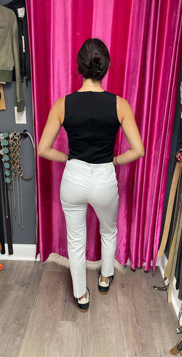 Cassie Classic White Pant