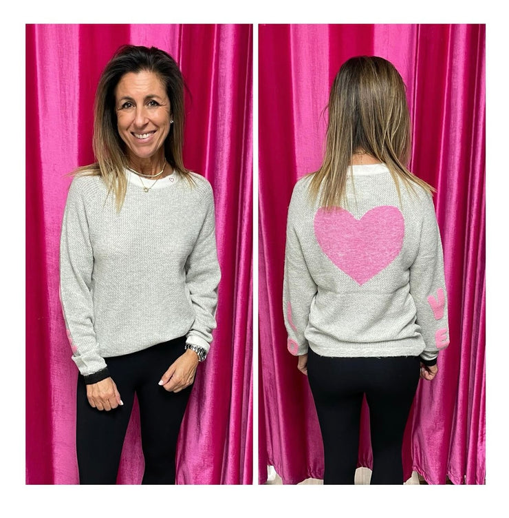 Madz Ringer Sweater with LOVE/Heart