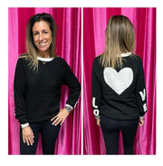 Madz Ringer Sweater with LOVE/Heart