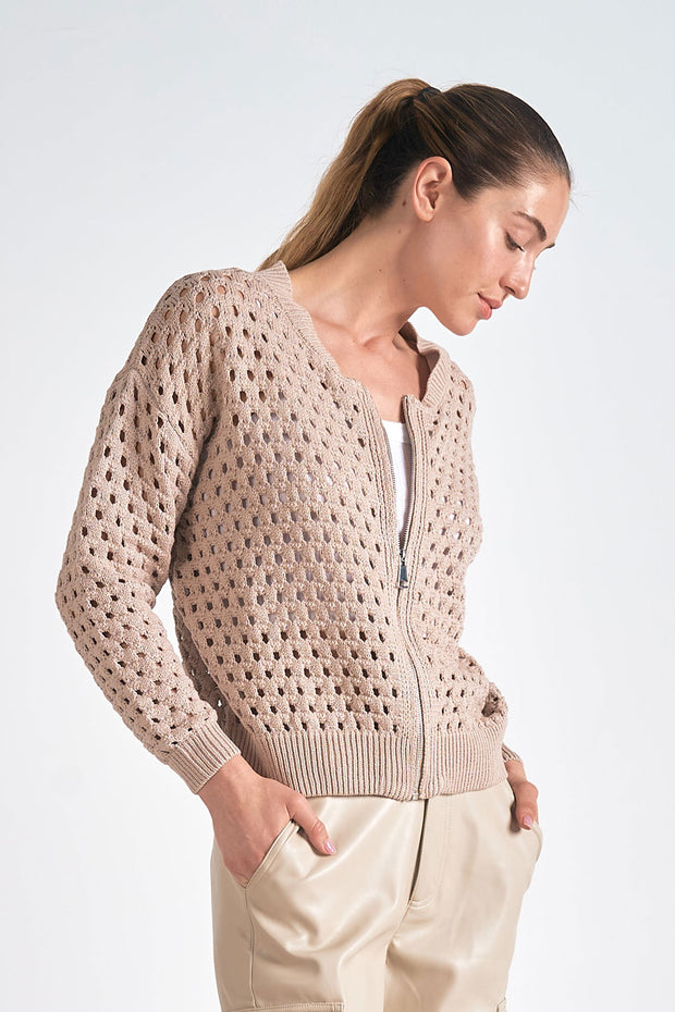 Candice Zip Cardigan Sweater