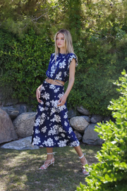 Capri Printed Midi Skirt
