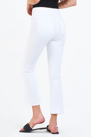 Jenna White High Rise Cropped Flare Jeans