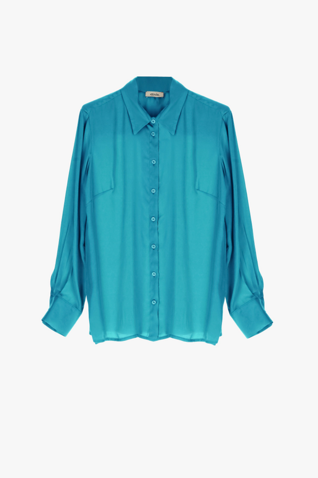 Maximillion Satin Button Down Shirt