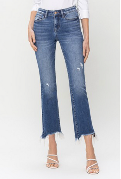 Quincy Mid Rise Crop Bootcut Jean