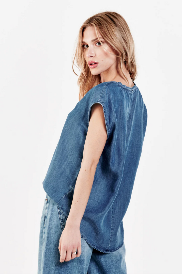 Janis Sleeveless Denim Top