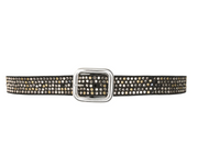 Black Studded Leather Streets Ahead Belt