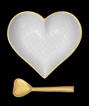 Croco Heart Bowls with Spoon