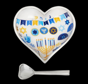 Patterned Heart Bowls with Spoon