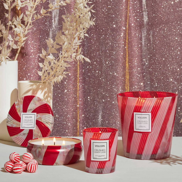 Voluspa Crushed Candy Cane Candle Collection