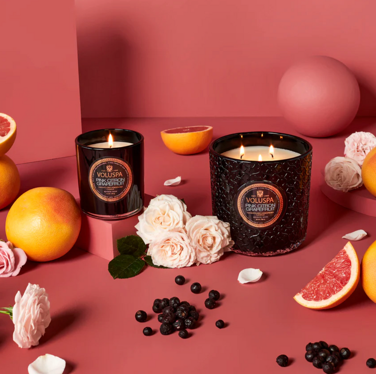 Voluspa Pink Citron Grapefruit Candle Collection