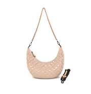 Carla Quilted Patent Hobo Bag
