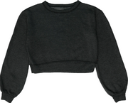 T2Love Cropped Puff Sleeve Sweatshirt