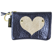 Kara Leather Credit Card Case + Stripe or Icon Keyring