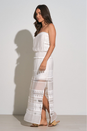 Wymara Crochet Strapless Maxi Dress