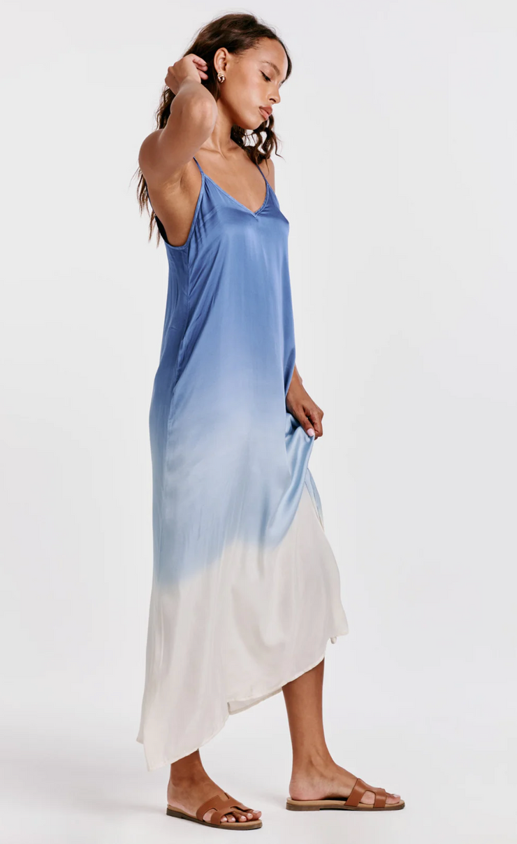 Blue Waves Ombre Slip Dress