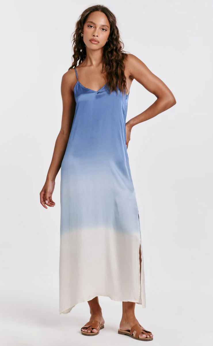 Blue Waves Ombre Slip Dress