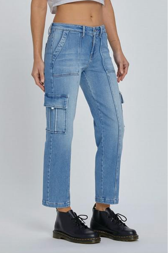 Tracy Cargo Pocket Straight Jean